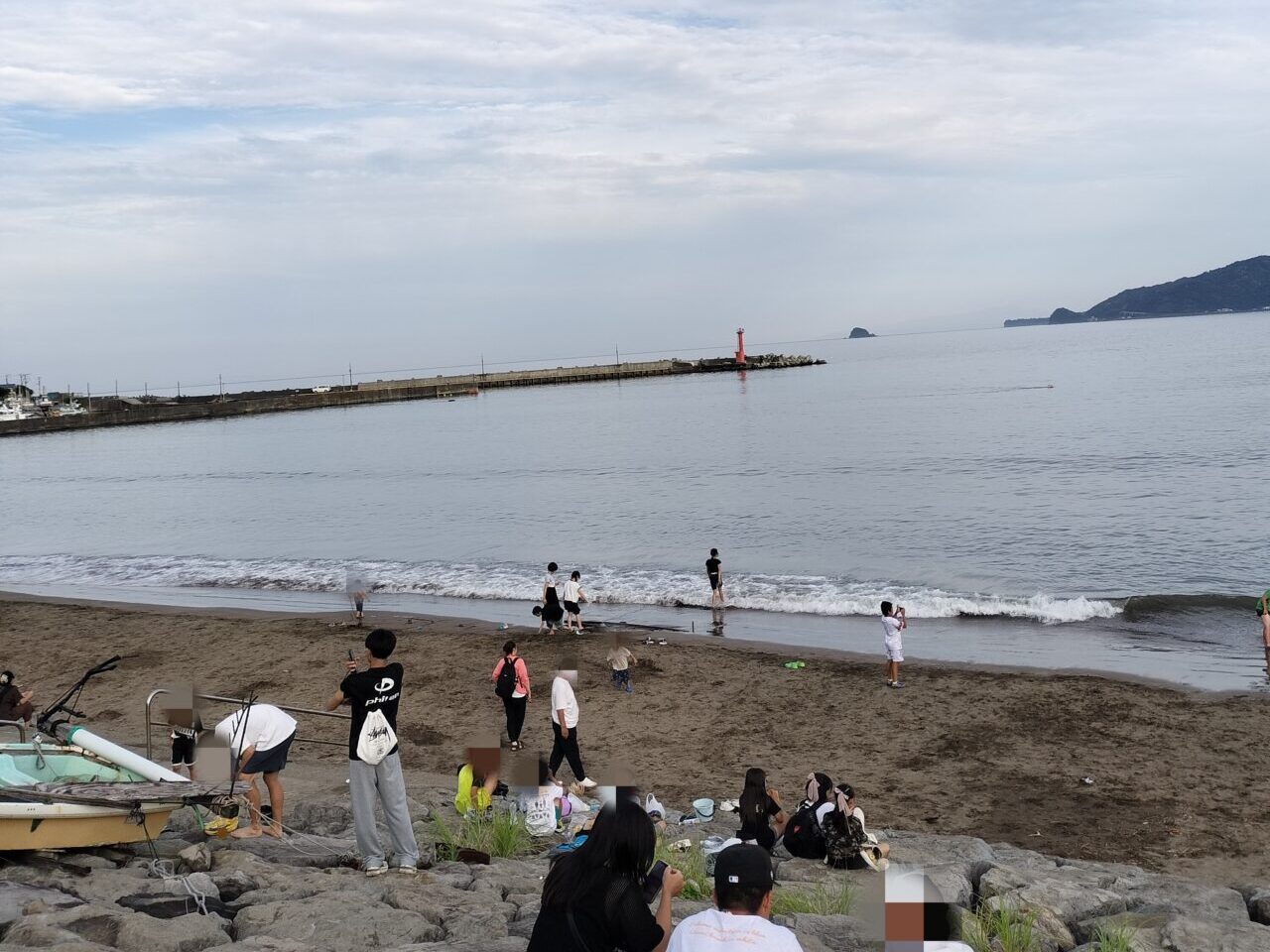 留田浜辺